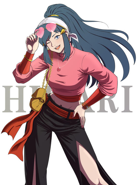 Hikari "Kari" Eterna posing. art by Barong.